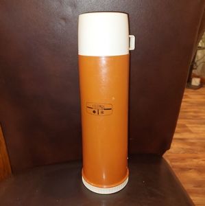Vintage Thermos 13 inch Orange Complete 24F Vacuum EUC 32 oz